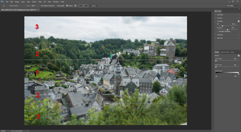 Photoshop CC Tilt Shift filter