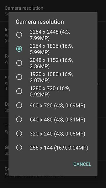 open camera setup