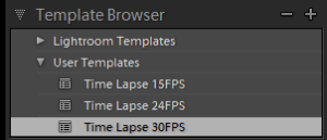 Timelapse video with Lightroom 