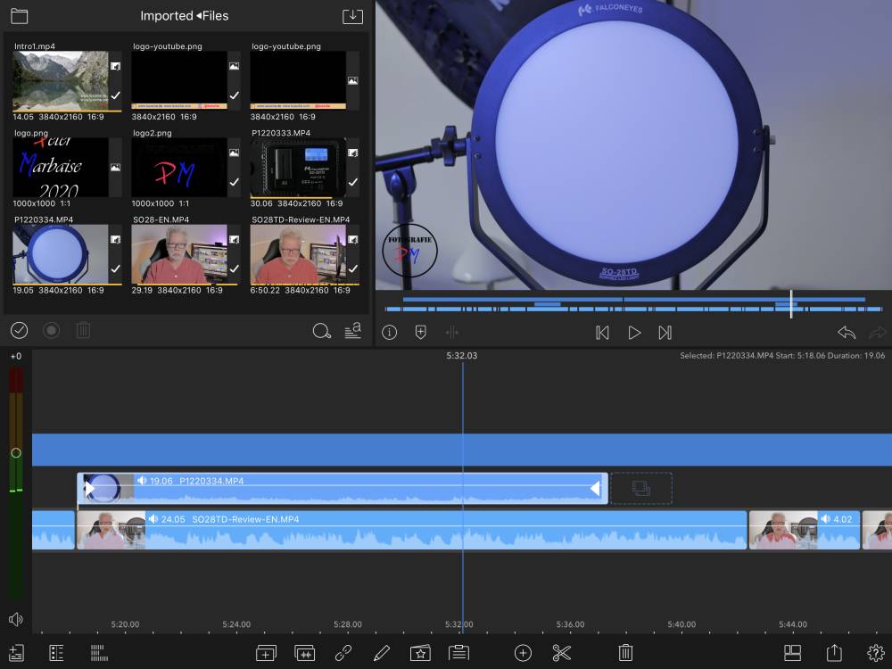 Video editing on the iPad Air