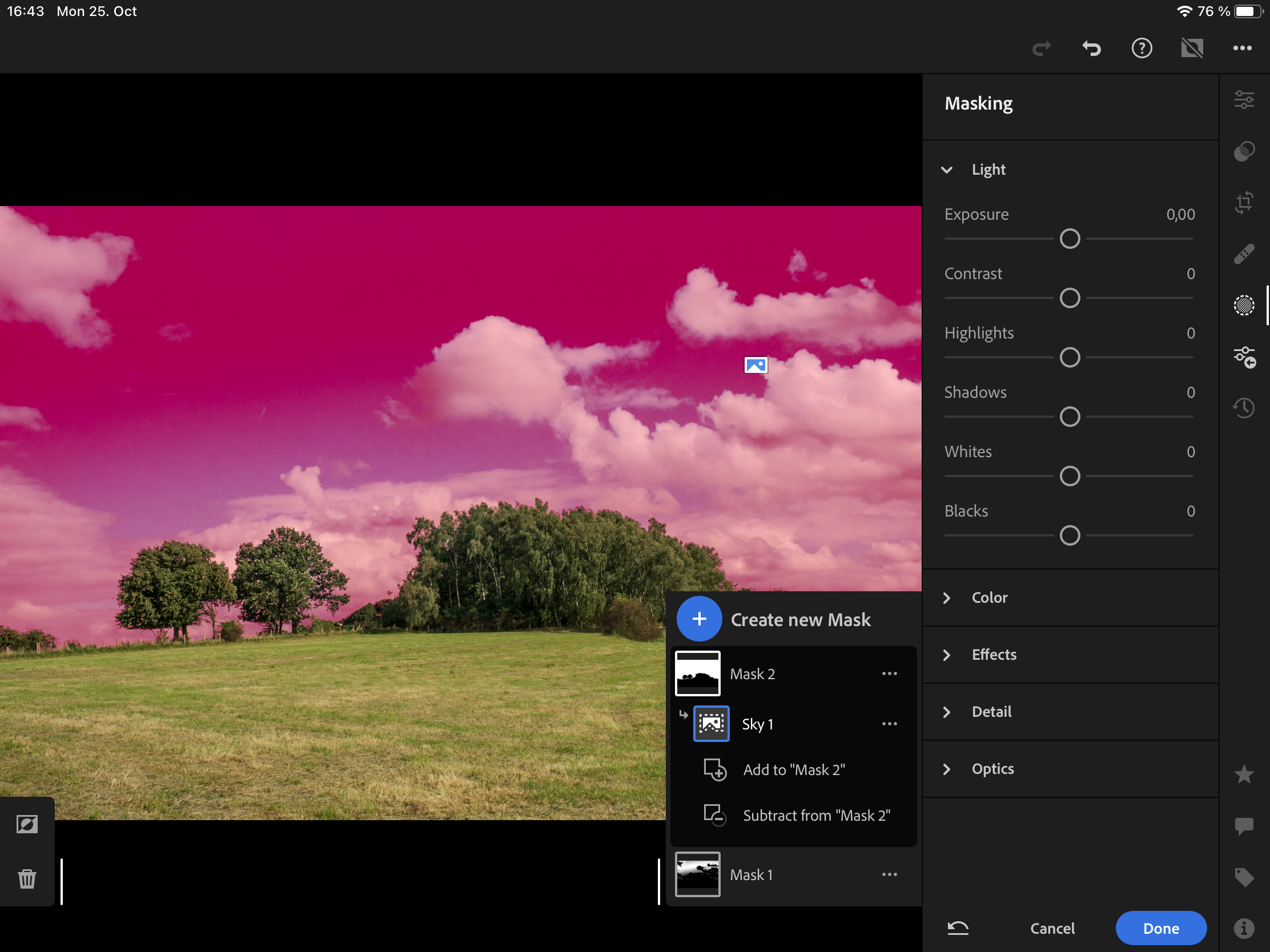 Adobe releases AI masking function in Lightroom